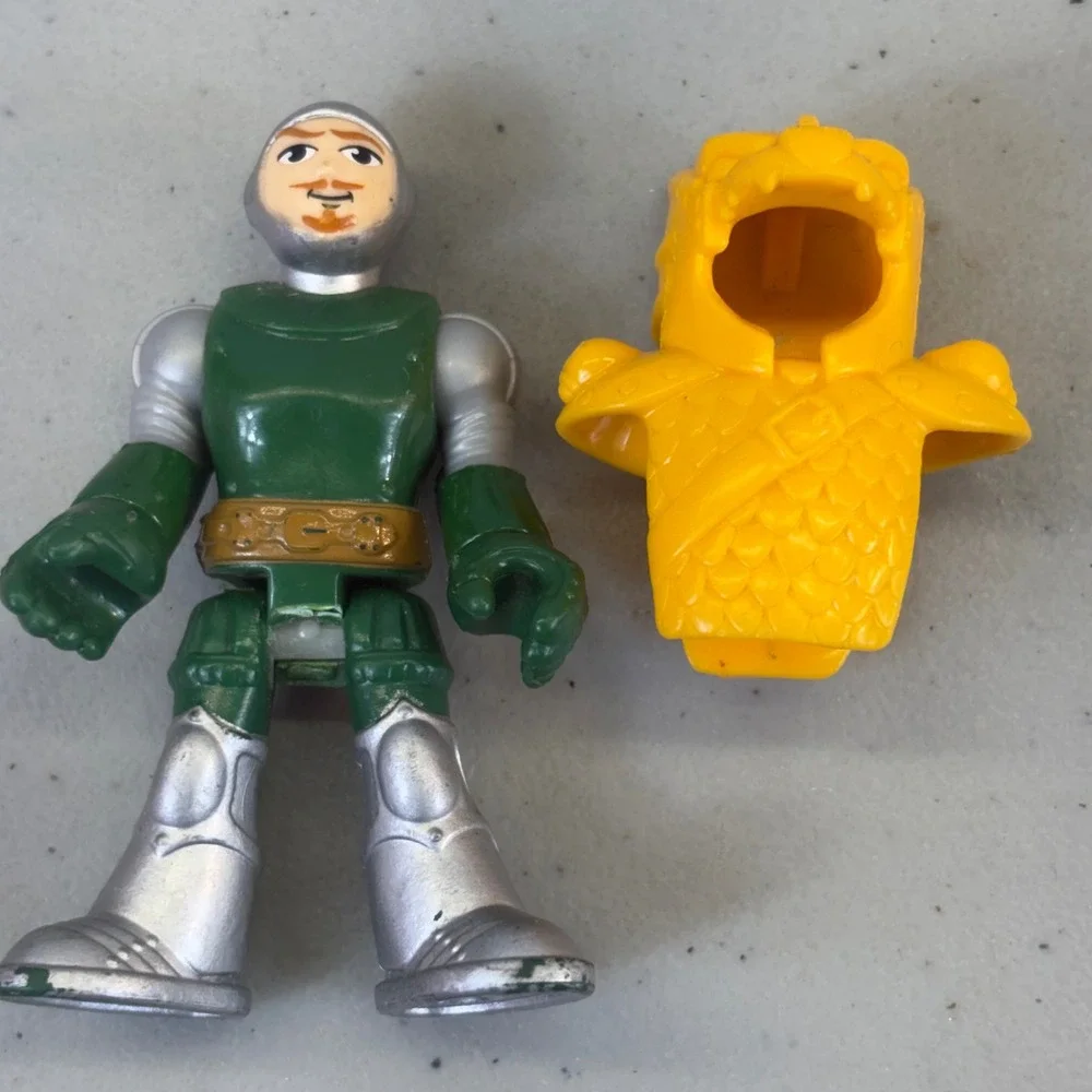 2 Vintage 1994 Fisher-Price Great Adventures Knights Action Figures Knight Lion